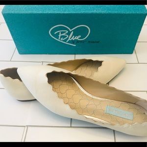 Blue by Betsy Johnson Scalloped Wedding Flats